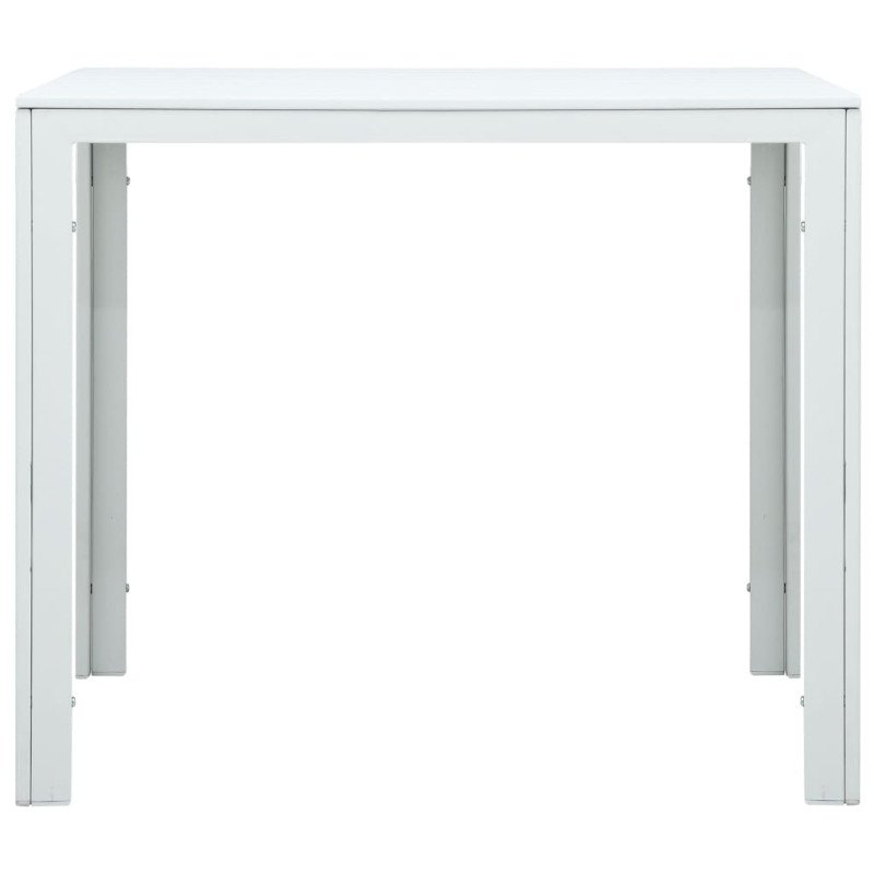 vidaXL Konferenčný stolík, biely 78x78x74 cm, HDPE, drevený vzhľad