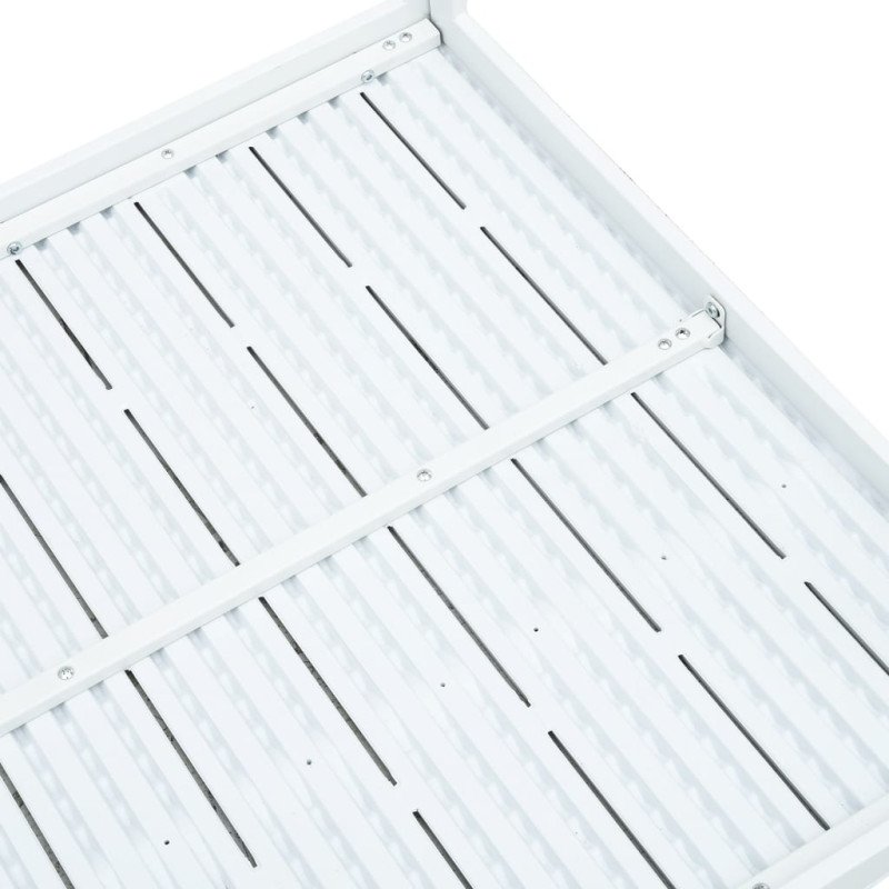 vidaXL Konferenčný stolík, biely 78x78x74 cm, HDPE, drevený vzhľad