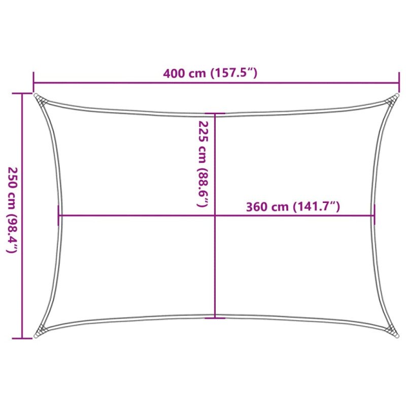 vidaXL Tieniaca plachta 160 g/m² modrá 2,5x4 m HDPE