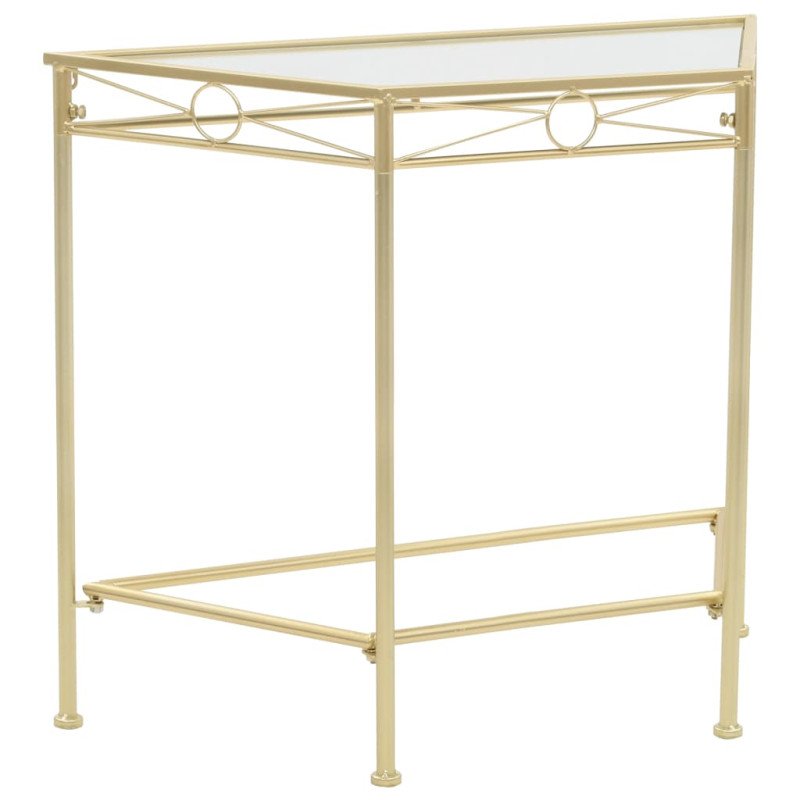 vidaXL Bočný stolík vintage štýl kovový 87x34x73 cm zlatý