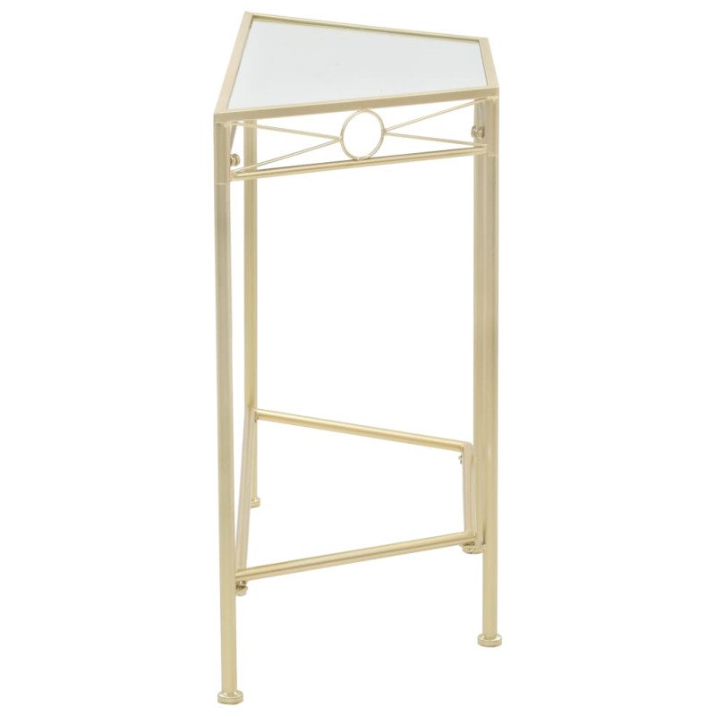 vidaXL Bočný stolík vintage štýl kovový 87x34x73 cm zlatý