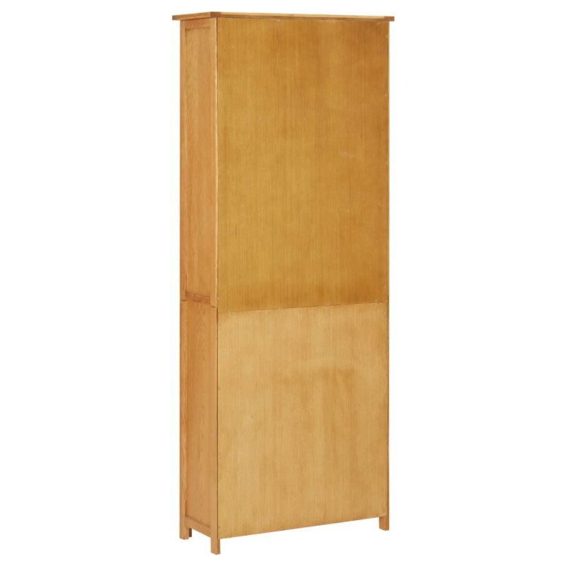 vidaXL Knižnica s 2 dvierkami 70x30x180 cm dubový masív