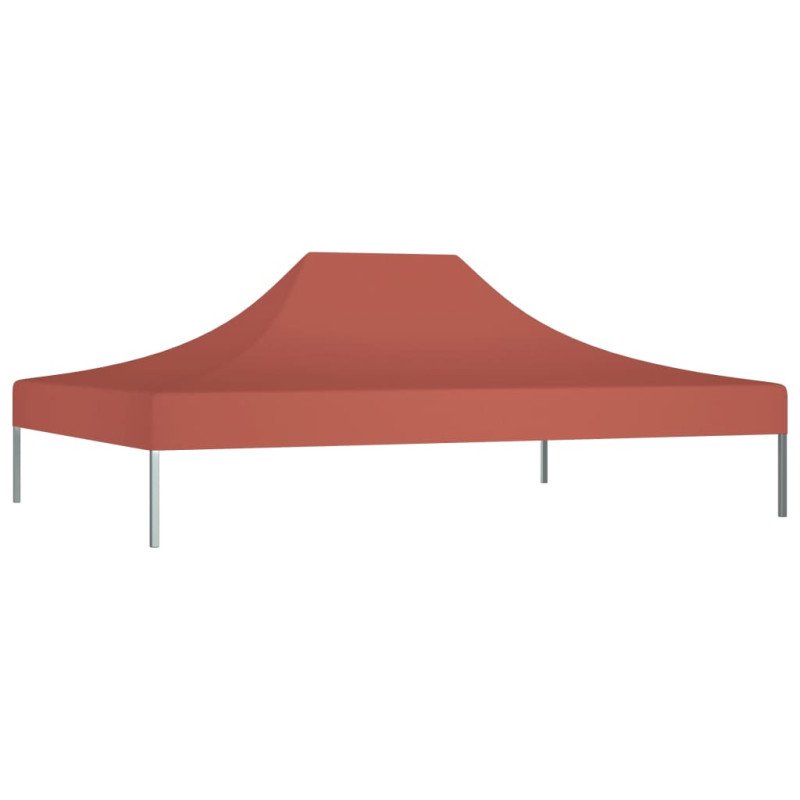 vidaXL Strecha na párty stan 4x3 m, tehlová farba 270 g/m²