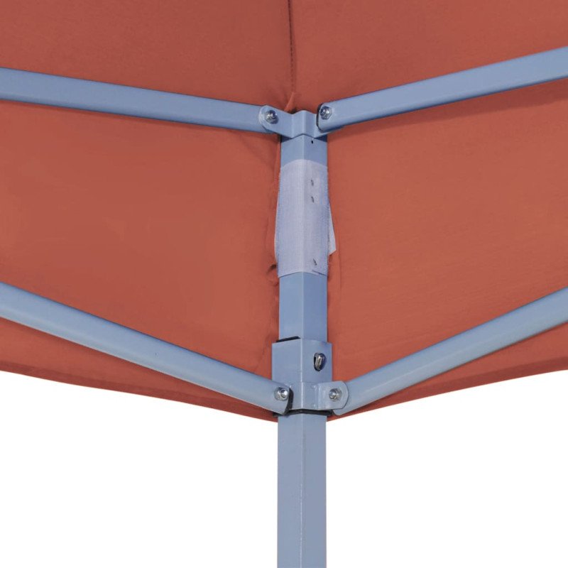 vidaXL Strecha na párty stan 4x3 m, tehlová farba 270 g/m²
