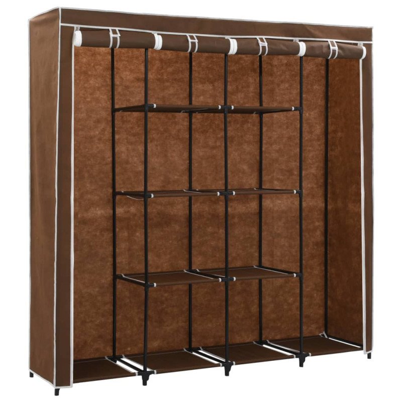 vidaXL Šatník so 4 priehradkami hnedý 175x45x170 cm