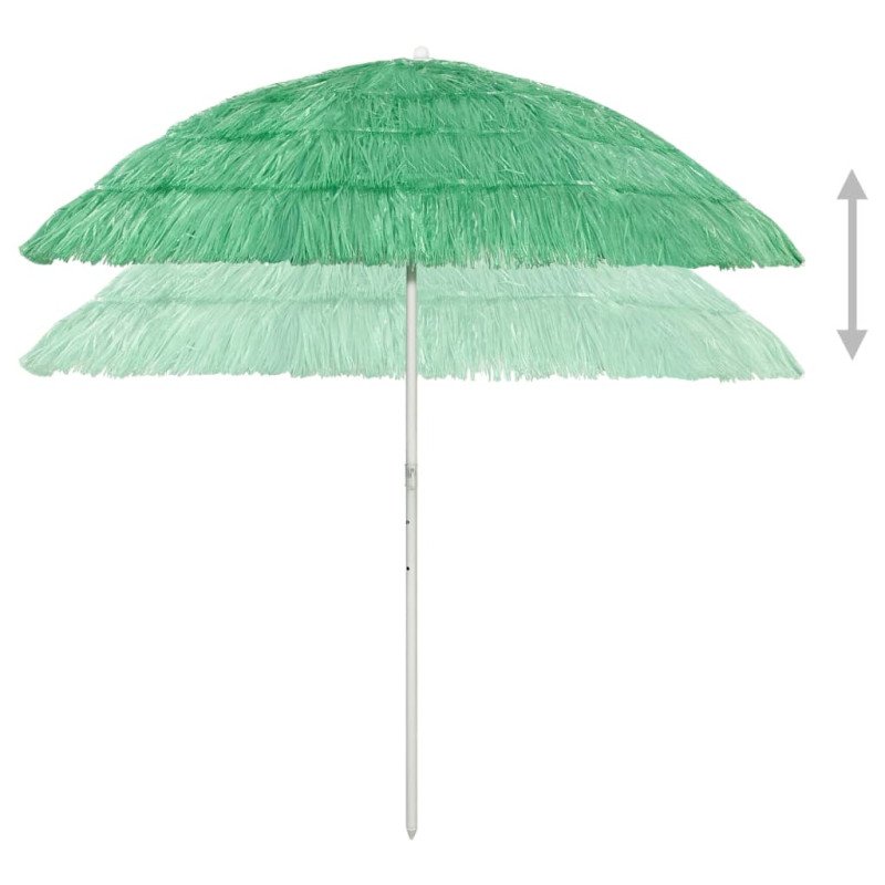 vidaXL Plážový slnečník Hawaii, zelený 240 cm