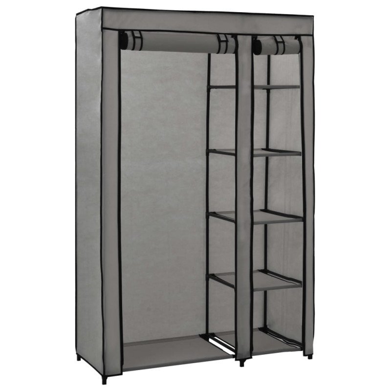 vidaXL Skladacie šatníky 2 ks sivé 110x45x175 cm látkové