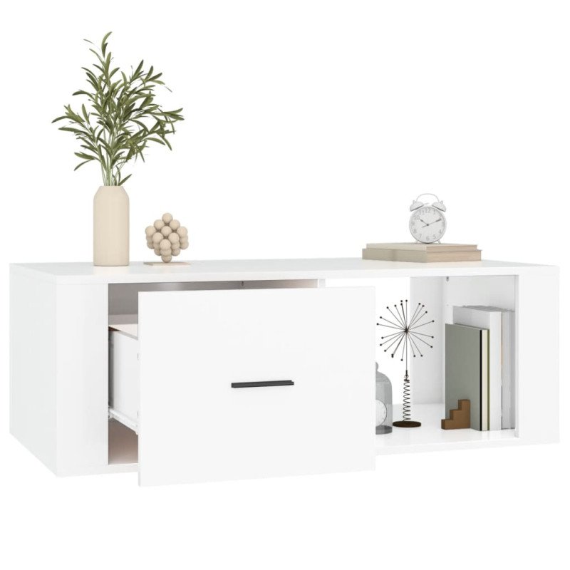 vidaXL Konferenčný stolík biely 100x50,5x35 cm spracované drevo