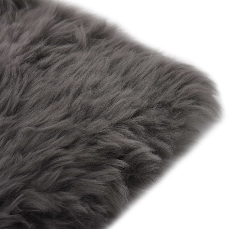 vidaXL Podsedáky na stoličky 2 ks svetlosivé 40 x 40 cm pravá ovčia kožušina