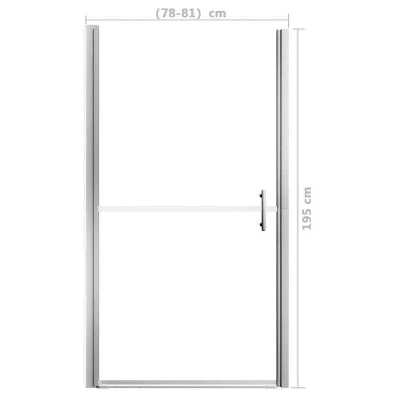 vidaXL Sprchové dvere nepriehľadné tvrdené sklo 81x195 cm