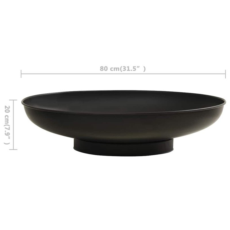 vidaXL Ohnisko 80 cm oceľ