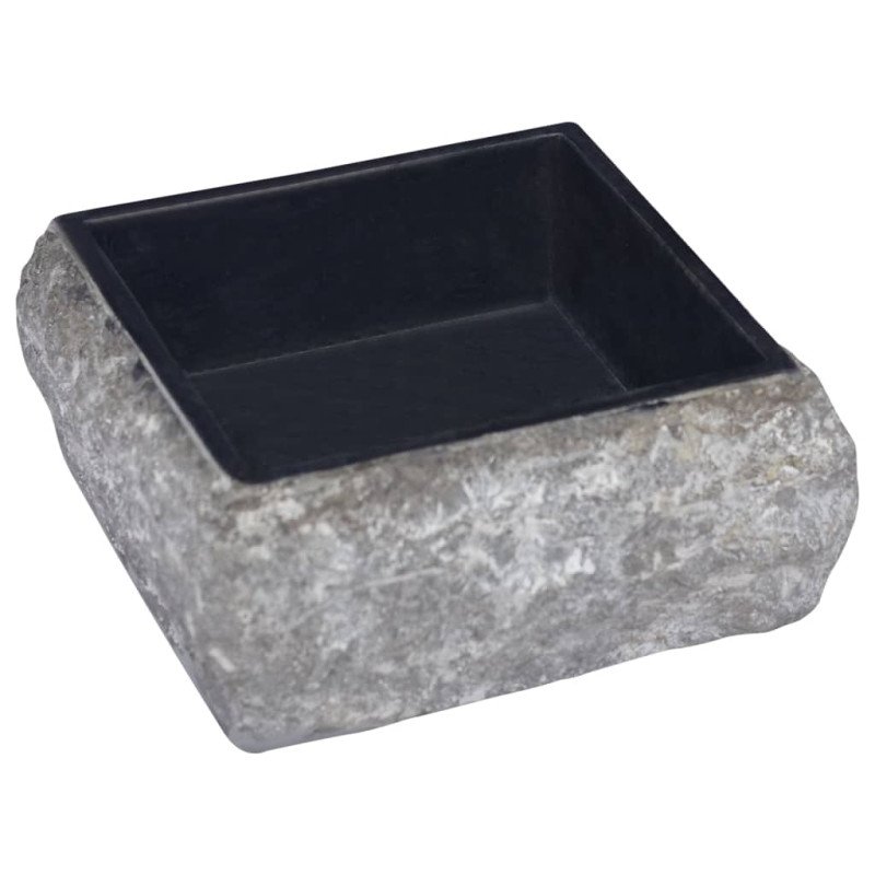 vidaXL Umývadlo čierne 30x30x13 cm mramor