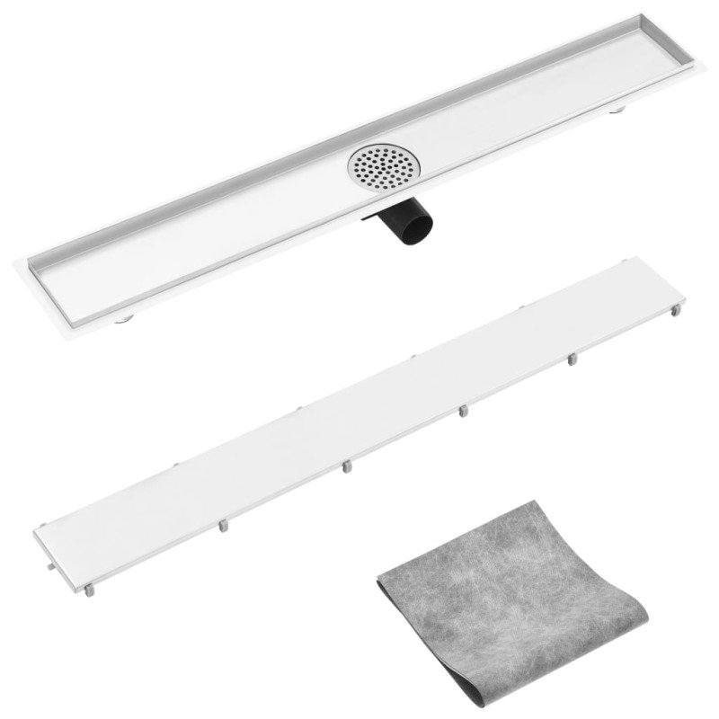 vidaXL Sprchový odtok s krytom 2 v 1 93x14 cm nehrdzavejúca oceľ
