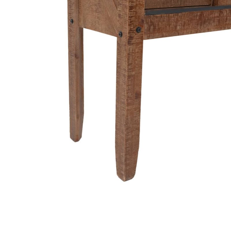 vidaXL Konzolový stolík z jedľového dreva 131x35,5x75 cm hnedý 