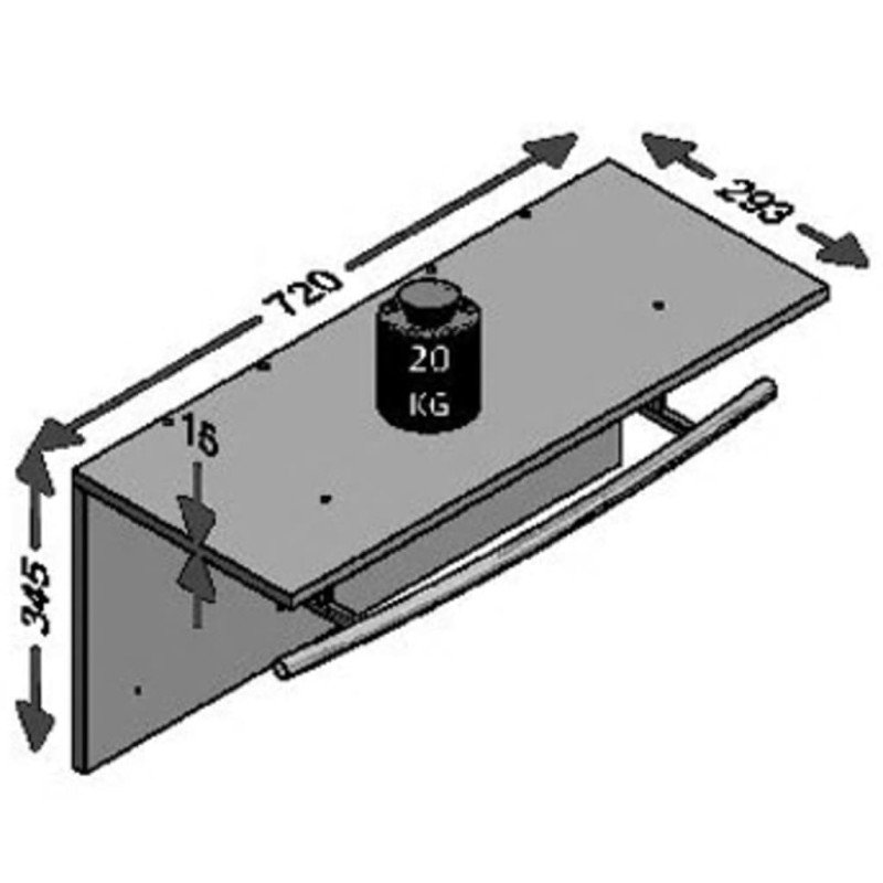 FMD Nástenný vešiak 72x29,3x34,5 cm pieskovo-dubový