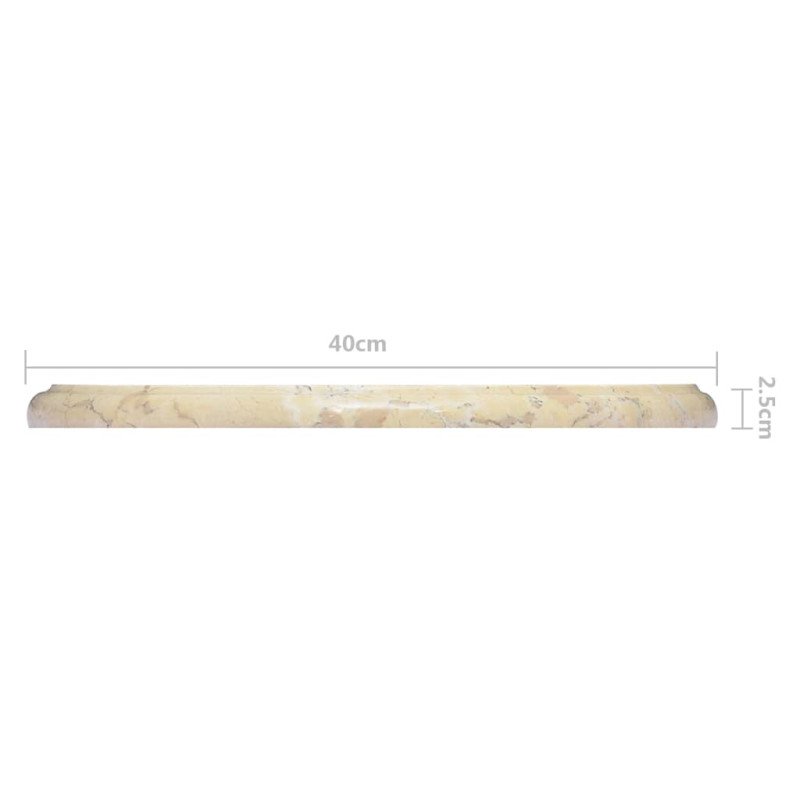 vidaXL Stolová doska krémová Ø40x2,5 cm mramor