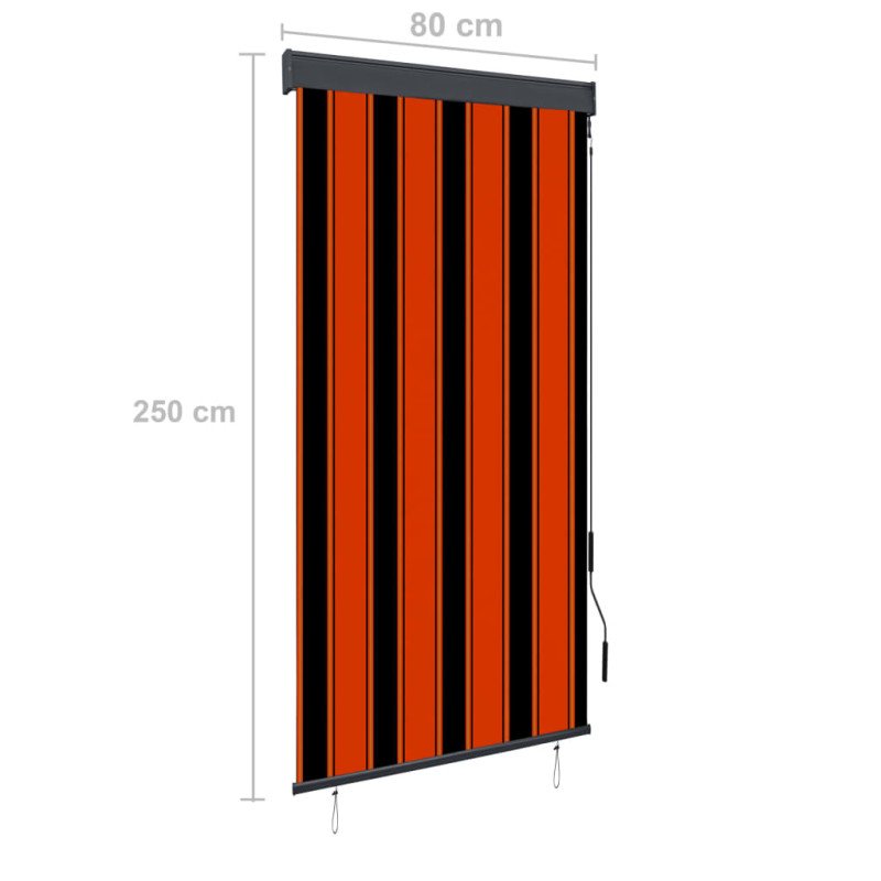 vidaXL Vonkajšia zatemňovacia roleta 80x250 cm oranžová a hnedá