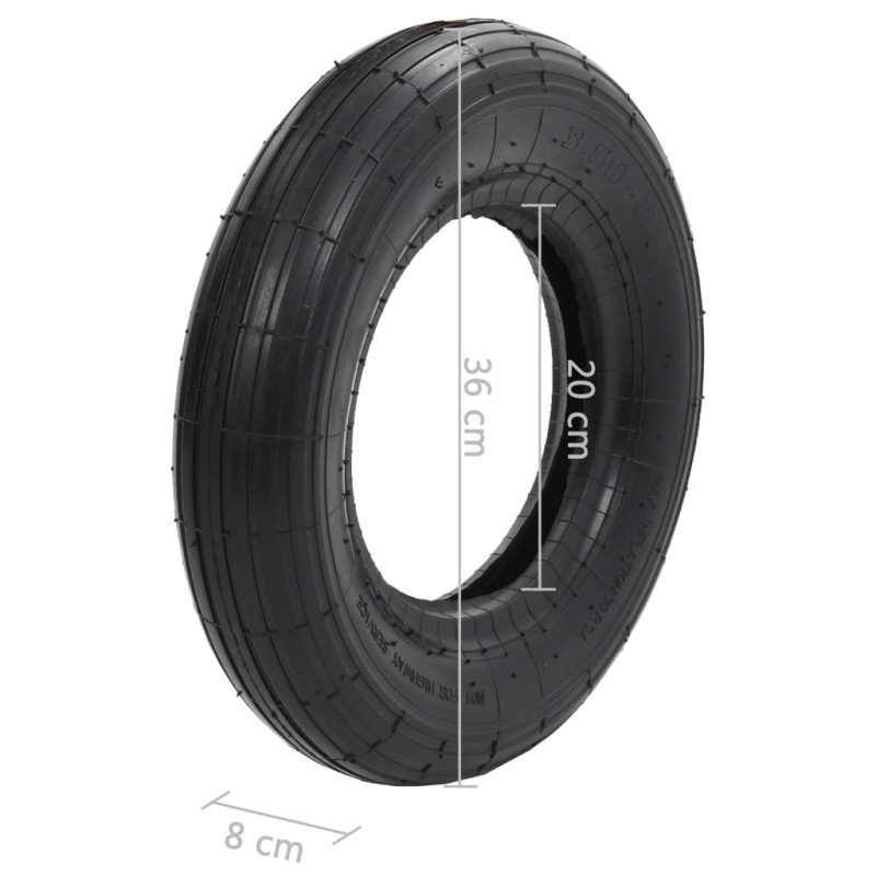 vidaXL Pneumatika pre fúrik 3.50x8 4 PR guma 