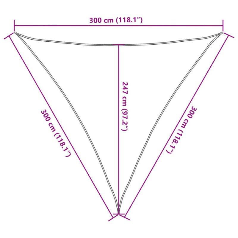 vidaXL Tieniaca plachta 160 g/m biela 3x3x3 m HDPE