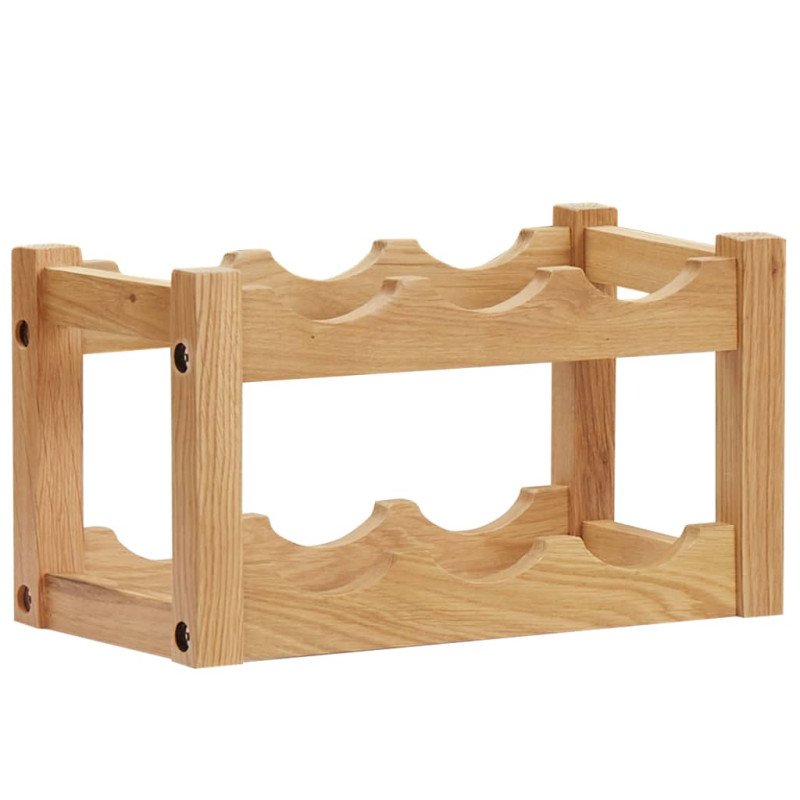 vidaXL Stojan na víno pre 6 fliaš 37x21x21 cm masívne dubové drevo