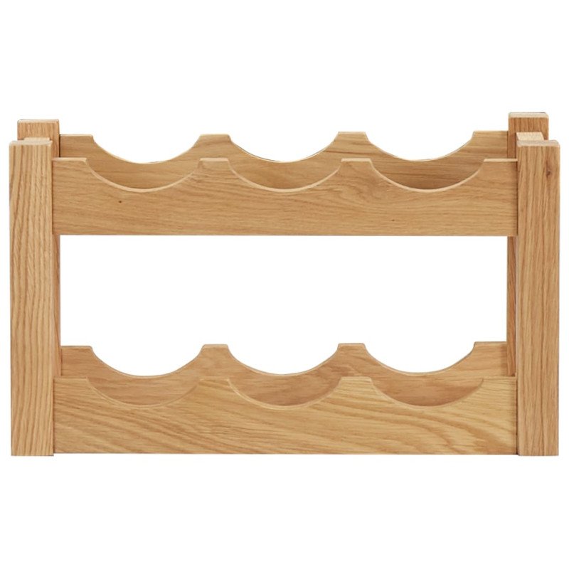 vidaXL Stojan na víno pre 6 fliaš 37x21x21 cm masívne dubové drevo