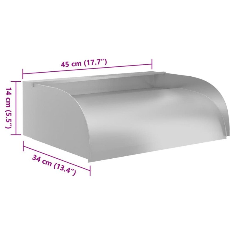 vidaXL Vodopád s LED 45x34x14 cm nehrdzavejúca oceľ 304