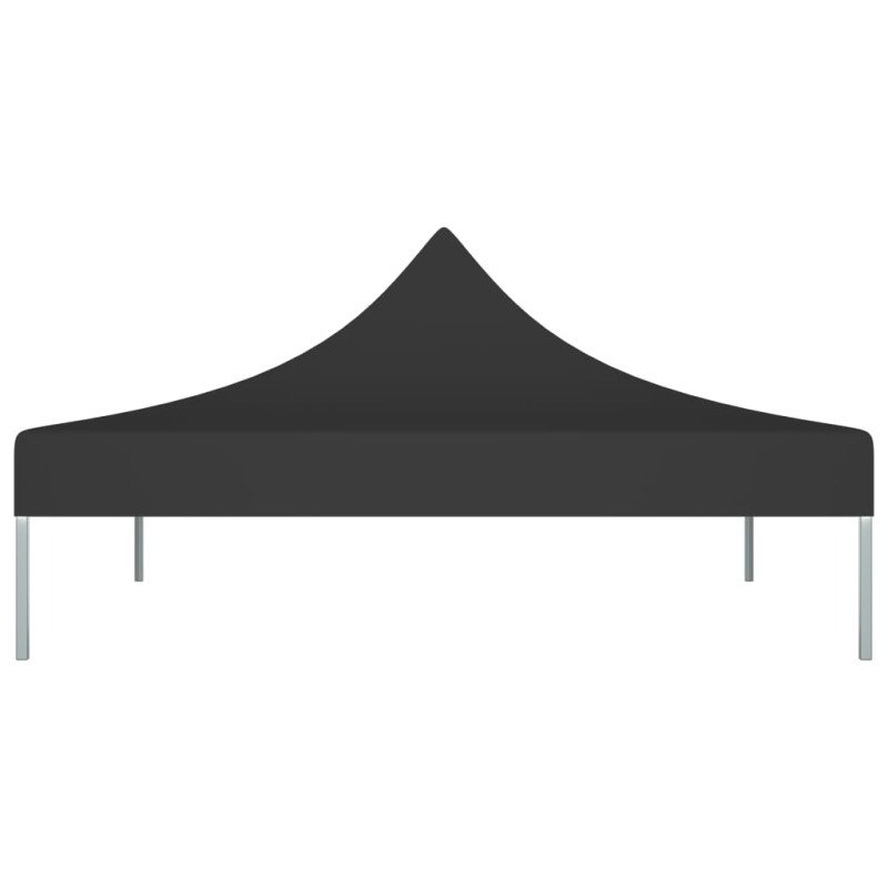 vidaXL Strecha na párty stan 3x3 m, čierna 270 g/m²