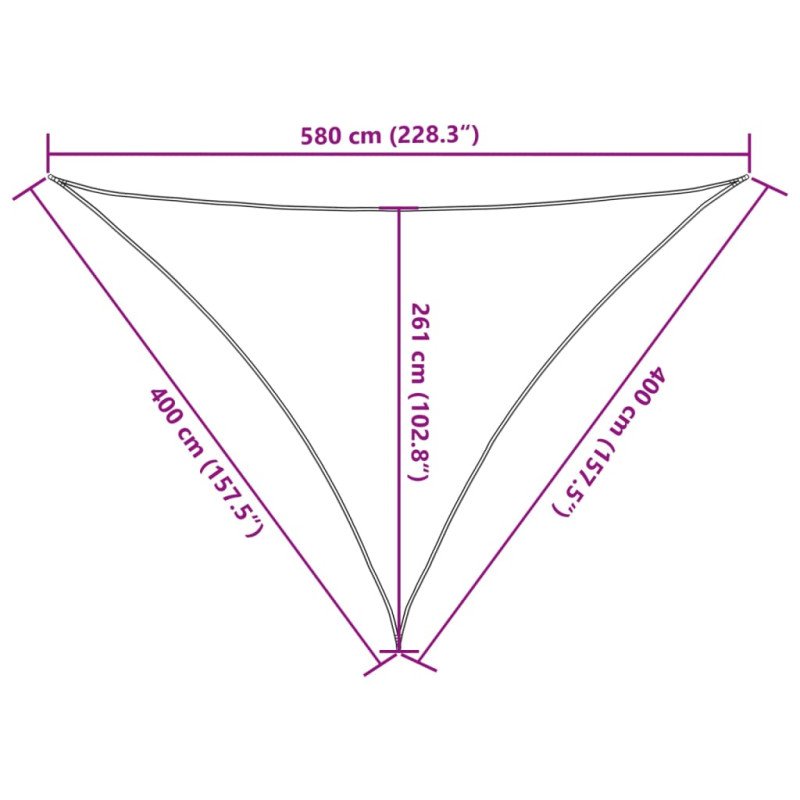 vidaXL Tieniaca plachta 160 g/m² červená 4x4x5,8 m HDPE