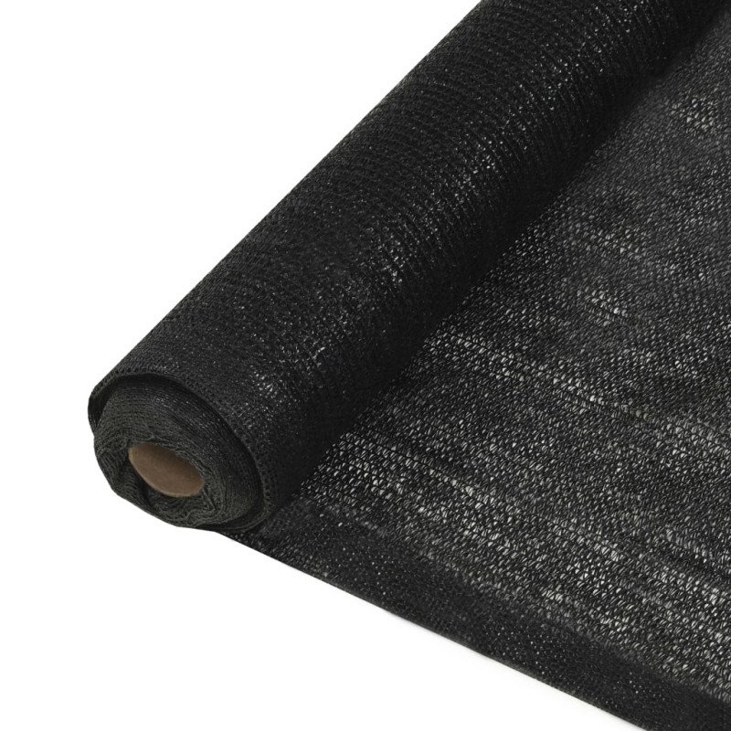 vidaXL Tieniaca sieť HDPE 1x25 m čierna