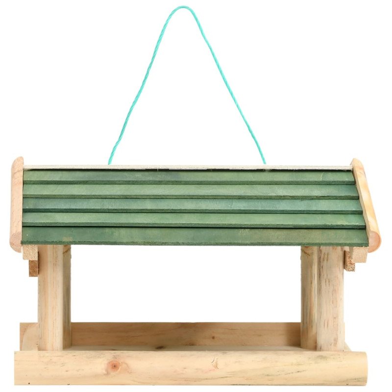 vidaXL Krmítko pre vtáky masívne drevo 35x29,5x21 cm