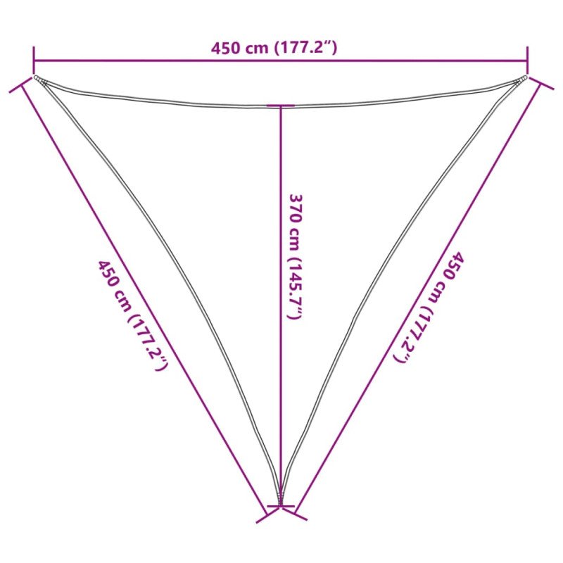 vidaXL Tieniaca plachta 160 g/m² bledozelená 4,5x4,5x4,5 m HDPE