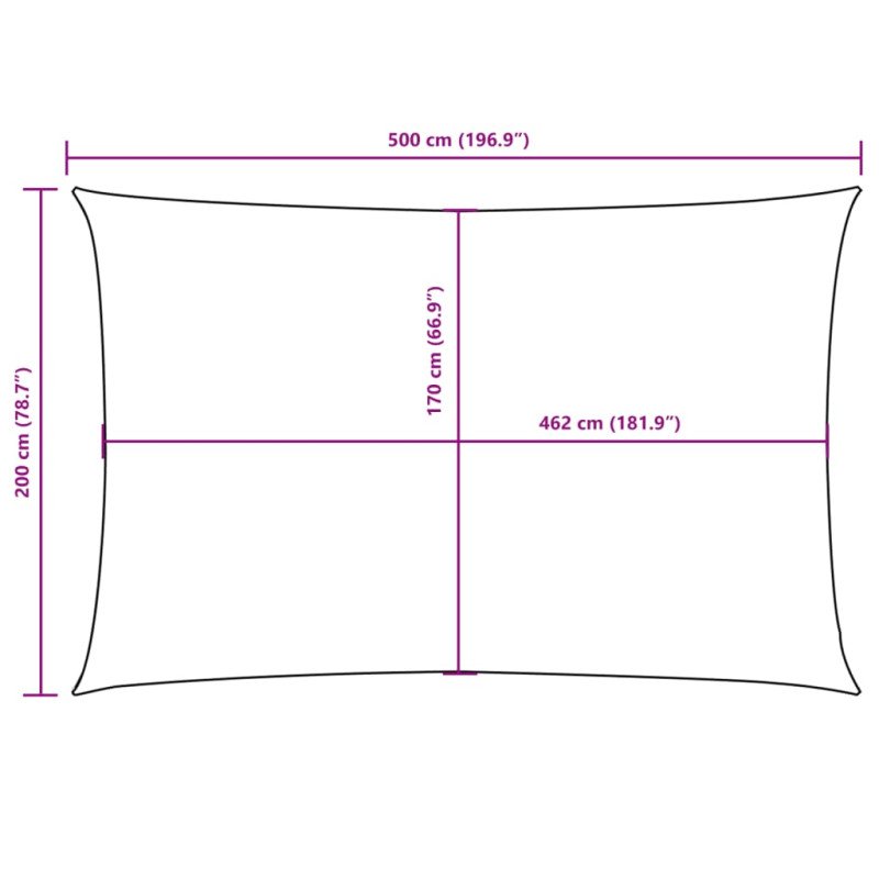 vidaXL Tieniaca plachta, oxford, obdĺžniková 2x5 m, sivohnedá