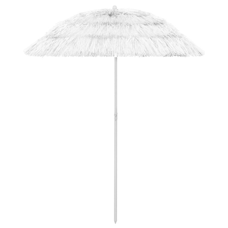 vidaXL Plážový slnečník Hawaii, biely 180 cm