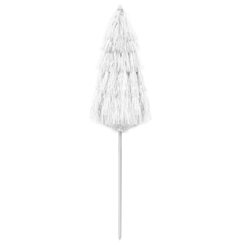 vidaXL Plážový slnečník Hawaii, biely 180 cm