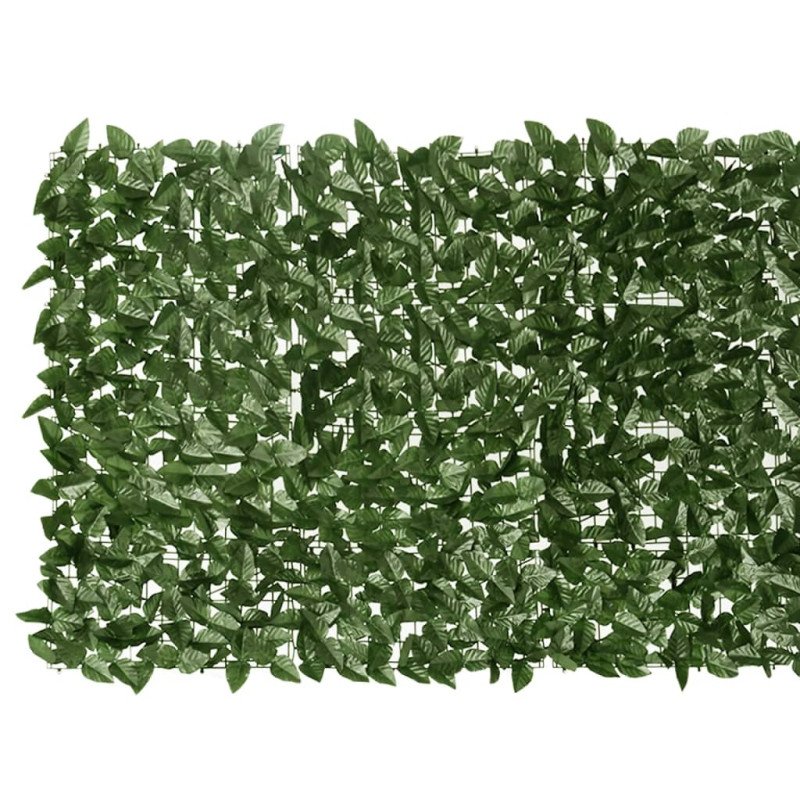 vidaXL Balkónová markíza s tmavozelenými listami 500x100 cm