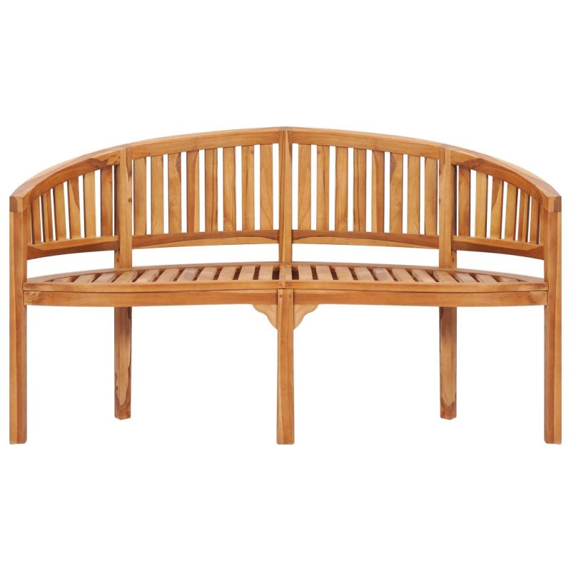 vidaXL Lavička v tvare banánu 151 cm, tíkový masív