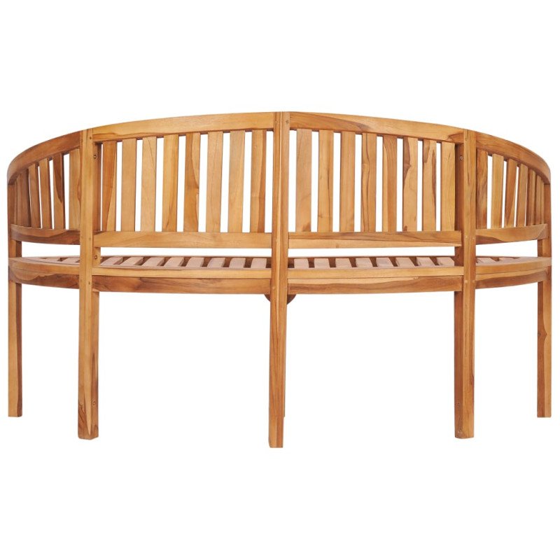 vidaXL Lavička v tvare banánu 151 cm, tíkový masív