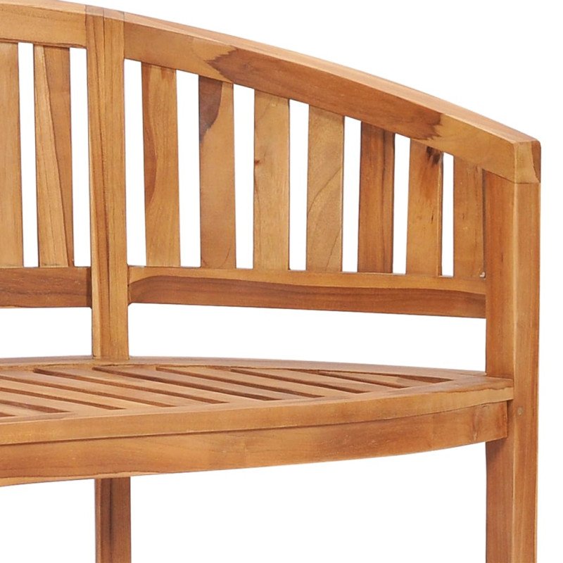 vidaXL Lavička v tvare banánu 151 cm, tíkový masív