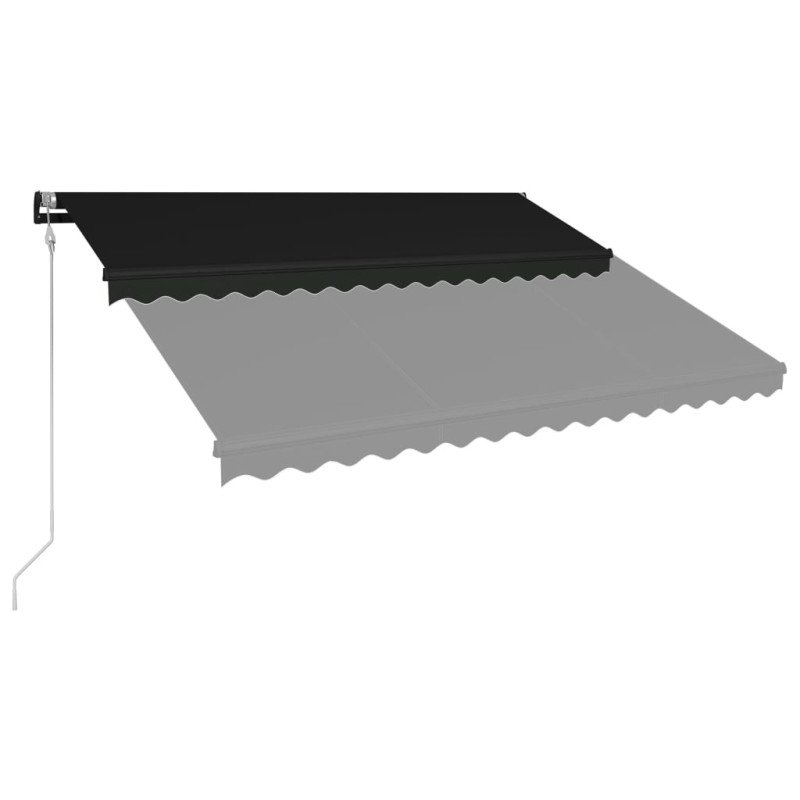 vidaXL Automatická zaťahovacia markíza antracitová 450x300 cm