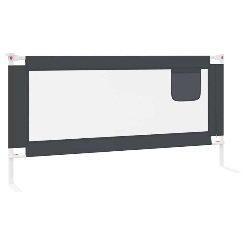 vidaXL Zábrana na detskú posteľ tmavosivá 180x25 cm látka