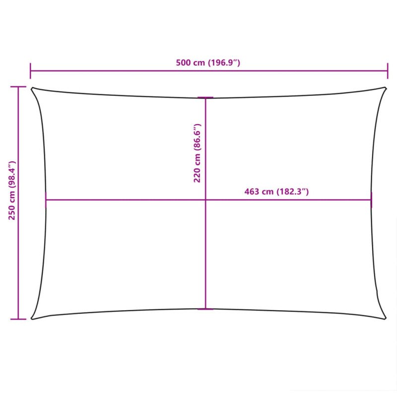 vidaXL Tieniaca plachta, oxford, obdĺžniková 2,5x5 m, béžová