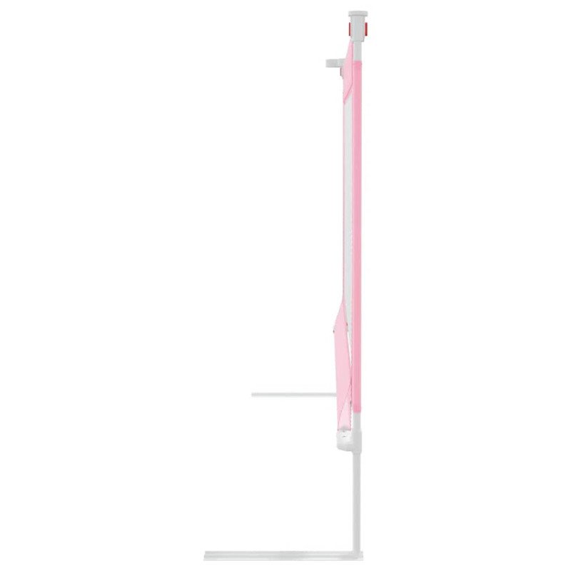 vidaXL Zábrana na detskú posteľ ružová 200x25 cm látka