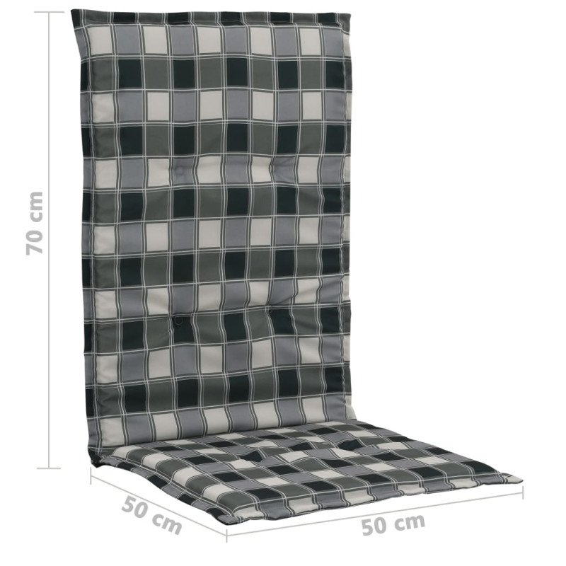 vidaXL Podložky na záhradné stoličky, potlač 2 ks, farebné 120x50x3 cm