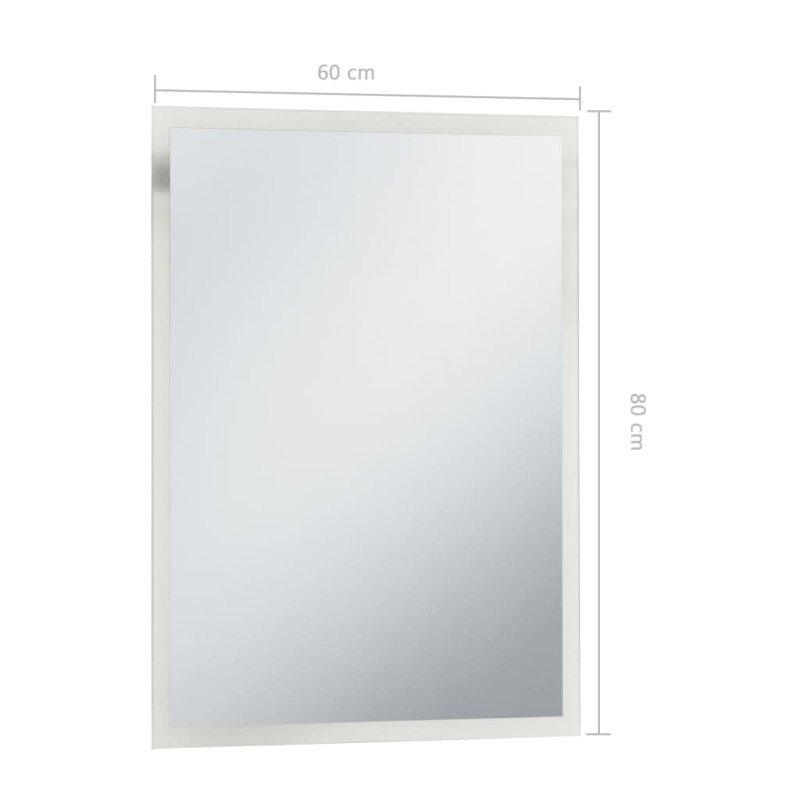 vidaXL Kúpeľňové nástenné zrkadlo s LED osvetlením 60x80 cm