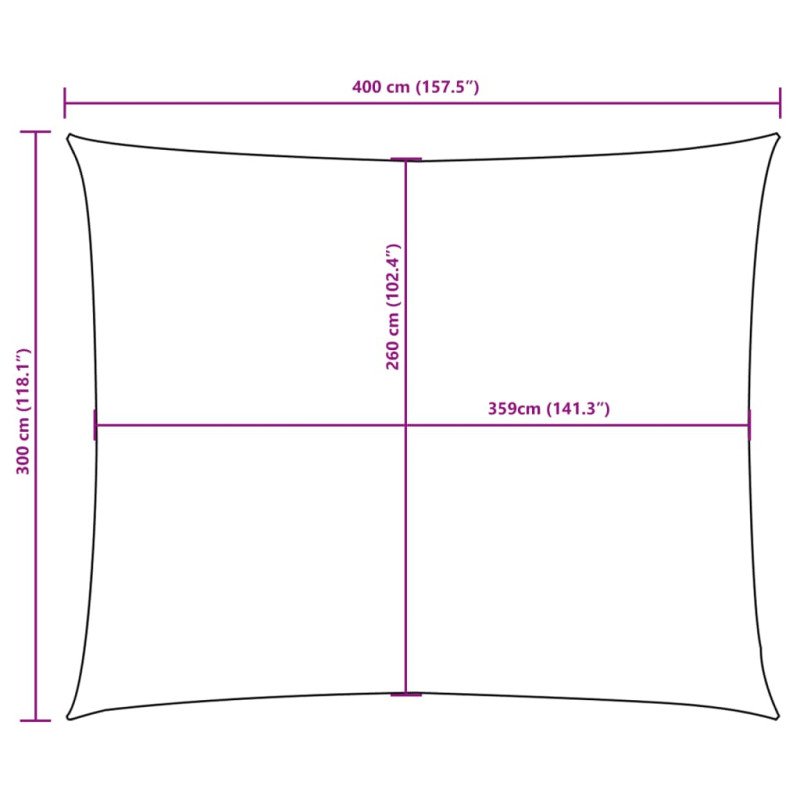 vidaXL Tieniaca plachta, oxford, obdĺžniková 3x4 m, sivohnedá