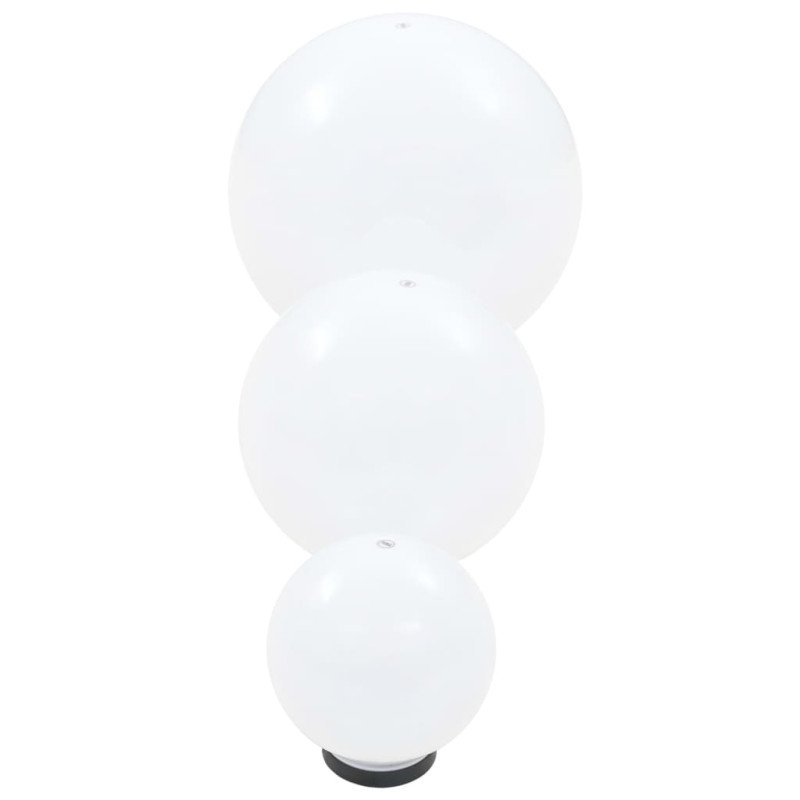 vidaXL Sada LED lámp v tvare gule 3 ks 20/30/40 cm PMMA