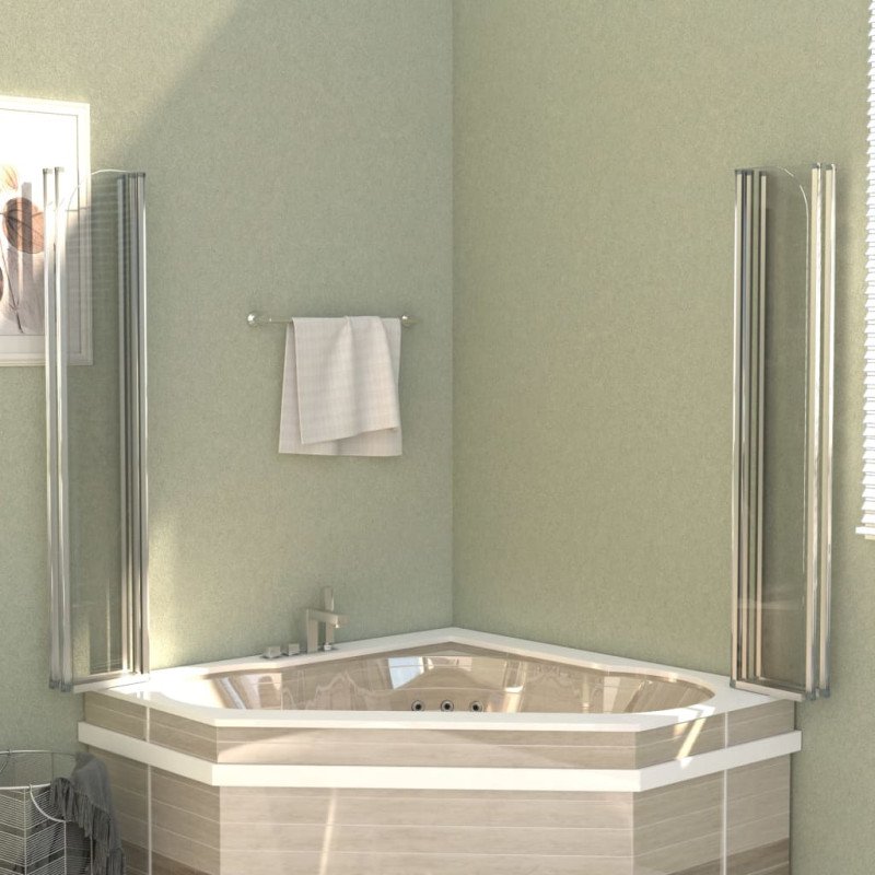 vidaXL Sprchová zástena 120x140 cm tvrdené sklo priehľadná