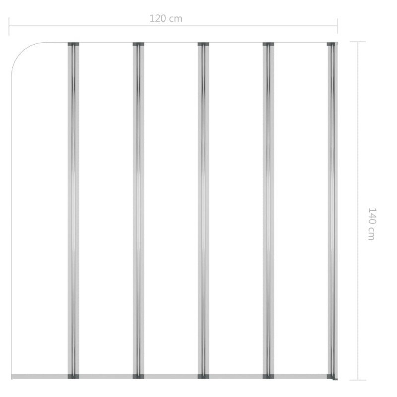 vidaXL Sprchová zástena 120x140 cm tvrdené sklo priehľadná
