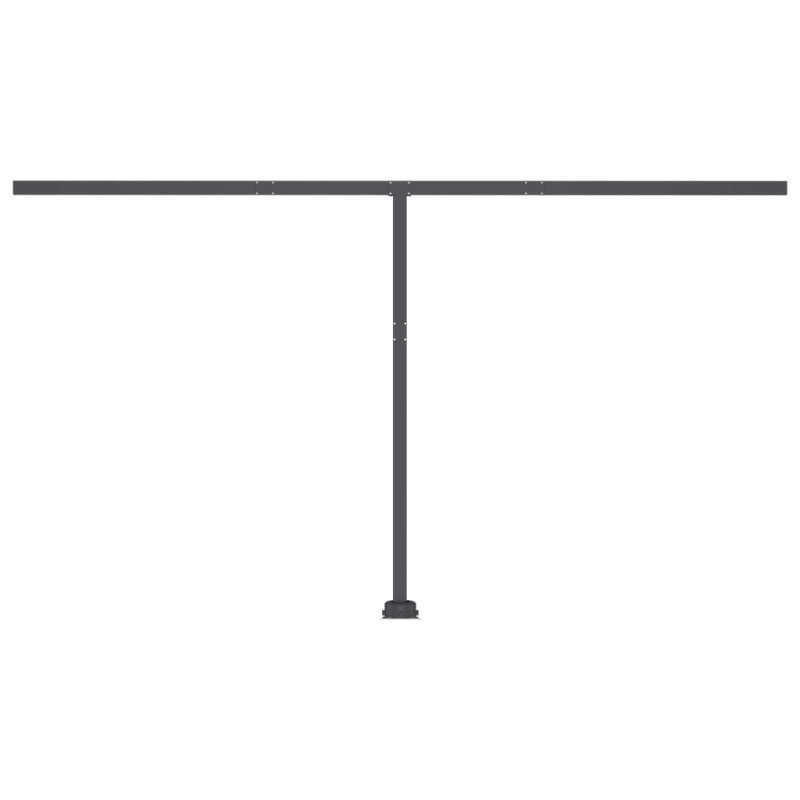 vidaXL Automatická markíza, LED a senzor vetra 450x300 cm, modrá/biela