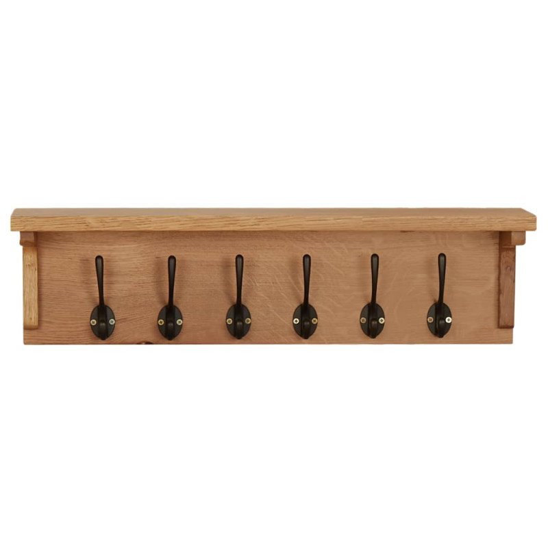 vidaXL Nástenný vešiak 60x16x16 cm dubový masív